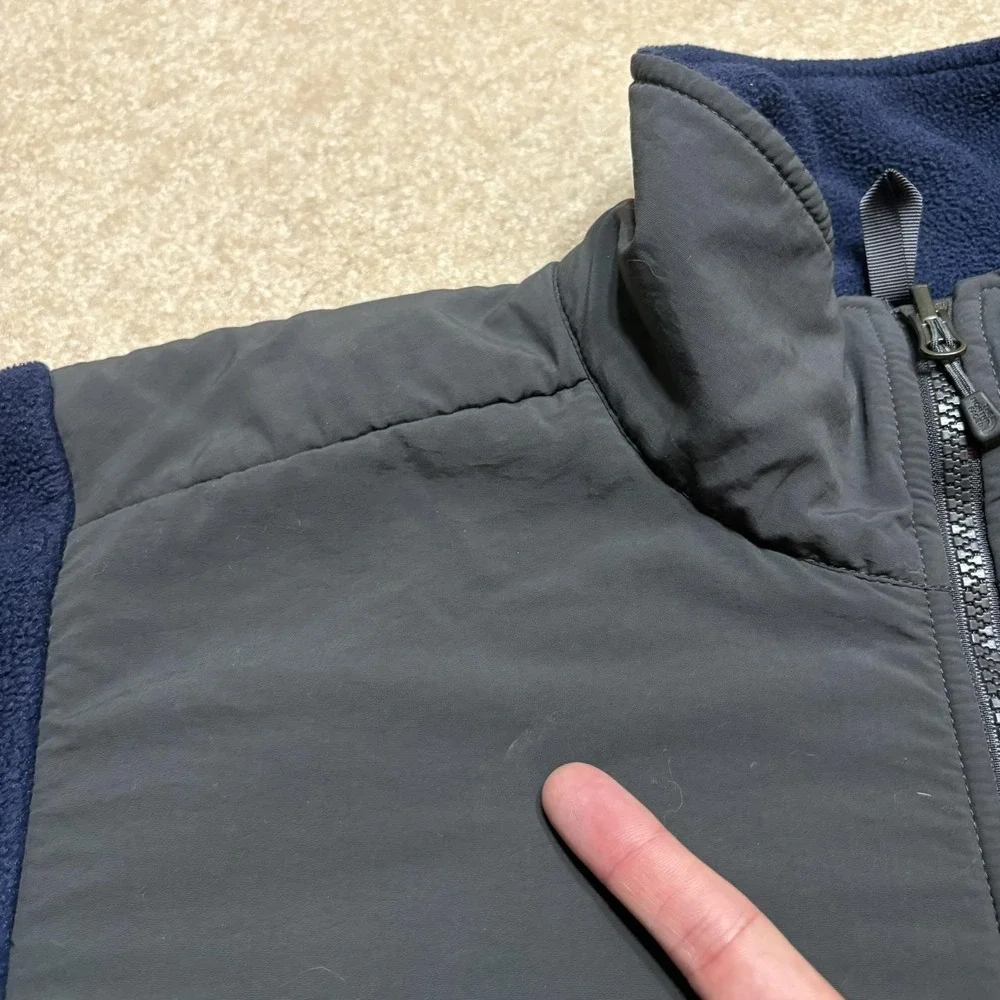 The North Face Denali Jacket Mens Small Blue Gray Fleece Full Zip Polartec
